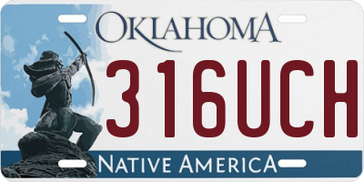 OK license plate 316UCH
