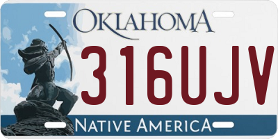 OK license plate 316UJV