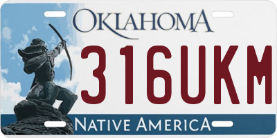 OK license plate 316UKM