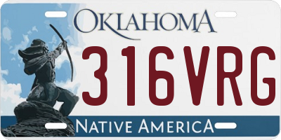 OK license plate 316VRG