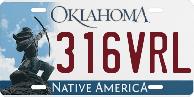 OK license plate 316VRL