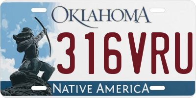 OK license plate 316VRU