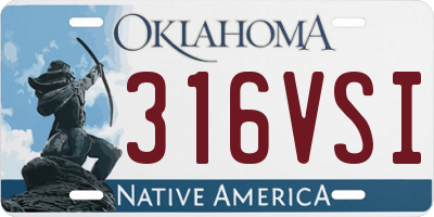 OK license plate 316VSI
