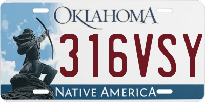 OK license plate 316VSY