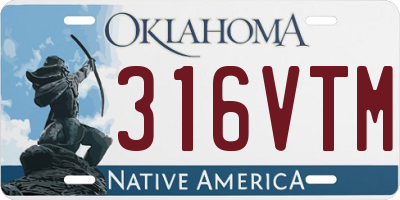 OK license plate 316VTM