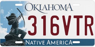 OK license plate 316VTR