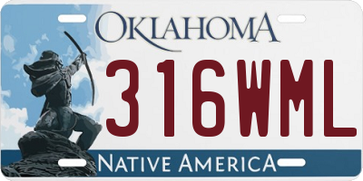 OK license plate 316WML