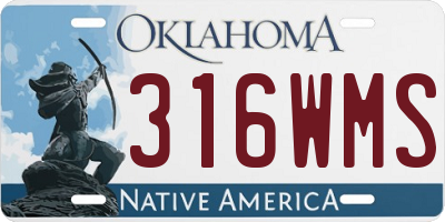 OK license plate 316WMS