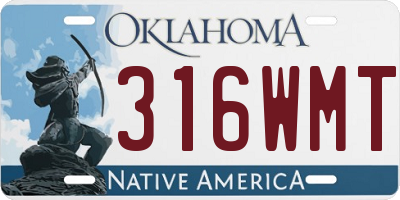 OK license plate 316WMT