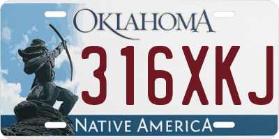 OK license plate 316XKJ
