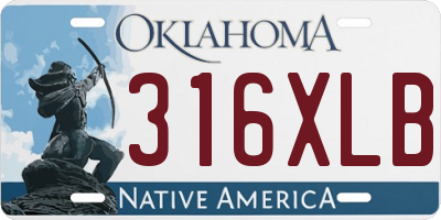 OK license plate 316XLB