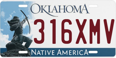 OK license plate 316XMV