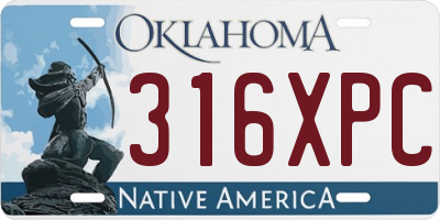 OK license plate 316XPC