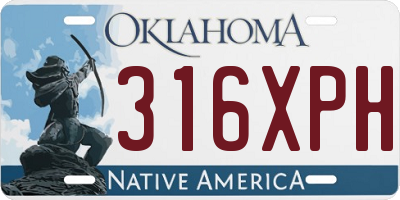 OK license plate 316XPH