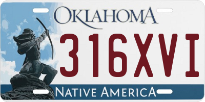 OK license plate 316XVI