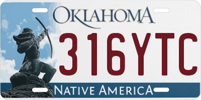 OK license plate 316YTC