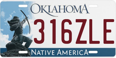 OK license plate 316ZLE