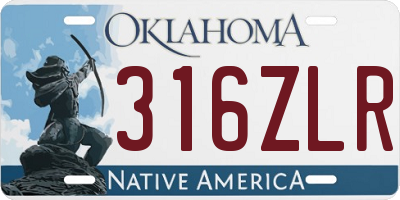 OK license plate 316ZLR