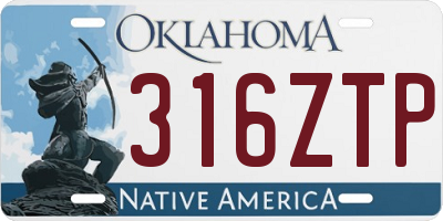 OK license plate 316ZTP