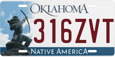 OK license plate 316ZVT