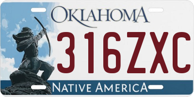 OK license plate 316ZXC