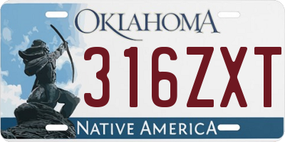 OK license plate 316ZXT