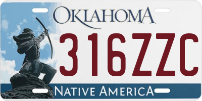 OK license plate 316ZZC