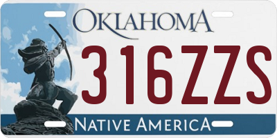 OK license plate 316ZZS
