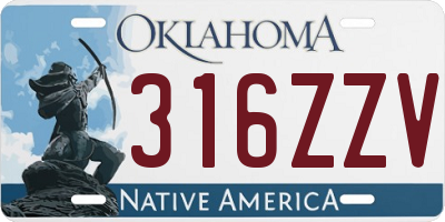OK license plate 316ZZV