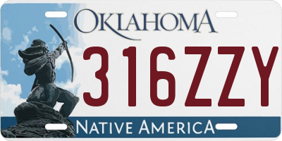 OK license plate 316ZZY