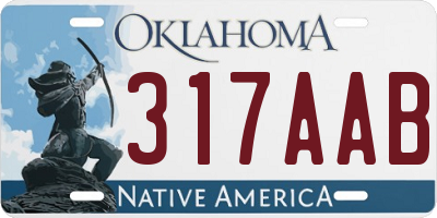 OK license plate 317AAB