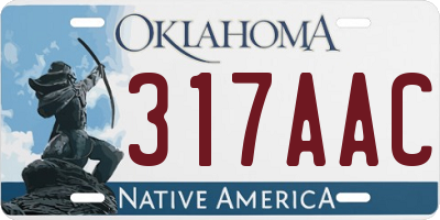 OK license plate 317AAC