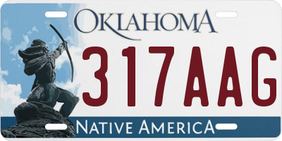OK license plate 317AAG