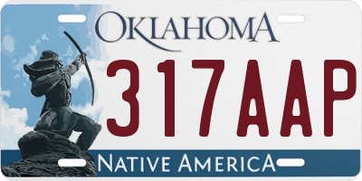 OK license plate 317AAP