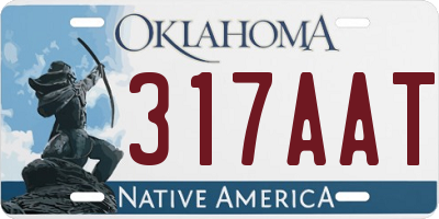 OK license plate 317AAT