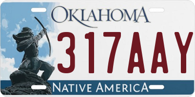 OK license plate 317AAY