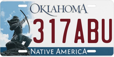 OK license plate 317ABU