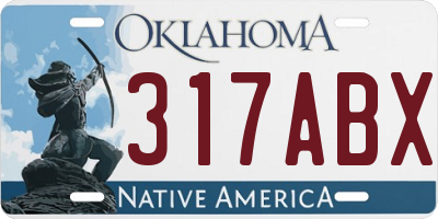 OK license plate 317ABX