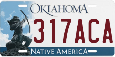 OK license plate 317ACA