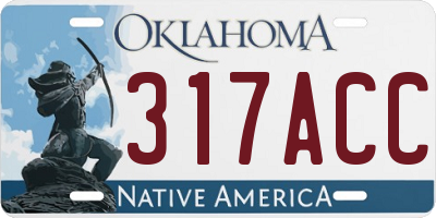 OK license plate 317ACC