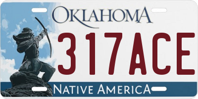 OK license plate 317ACE