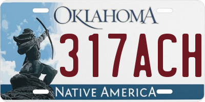 OK license plate 317ACH