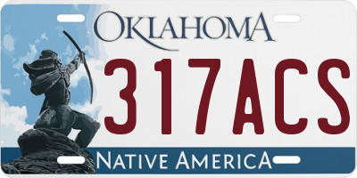 OK license plate 317ACS