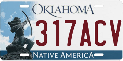 OK license plate 317ACV