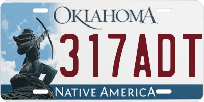 OK license plate 317ADT