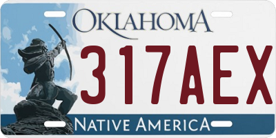 OK license plate 317AEX