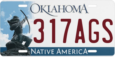 OK license plate 317AGS