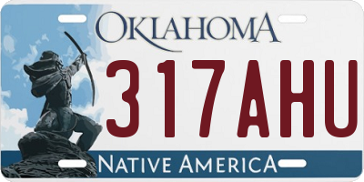 OK license plate 317AHU