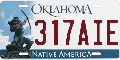 OK license plate 317AIE