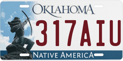 OK license plate 317AIU